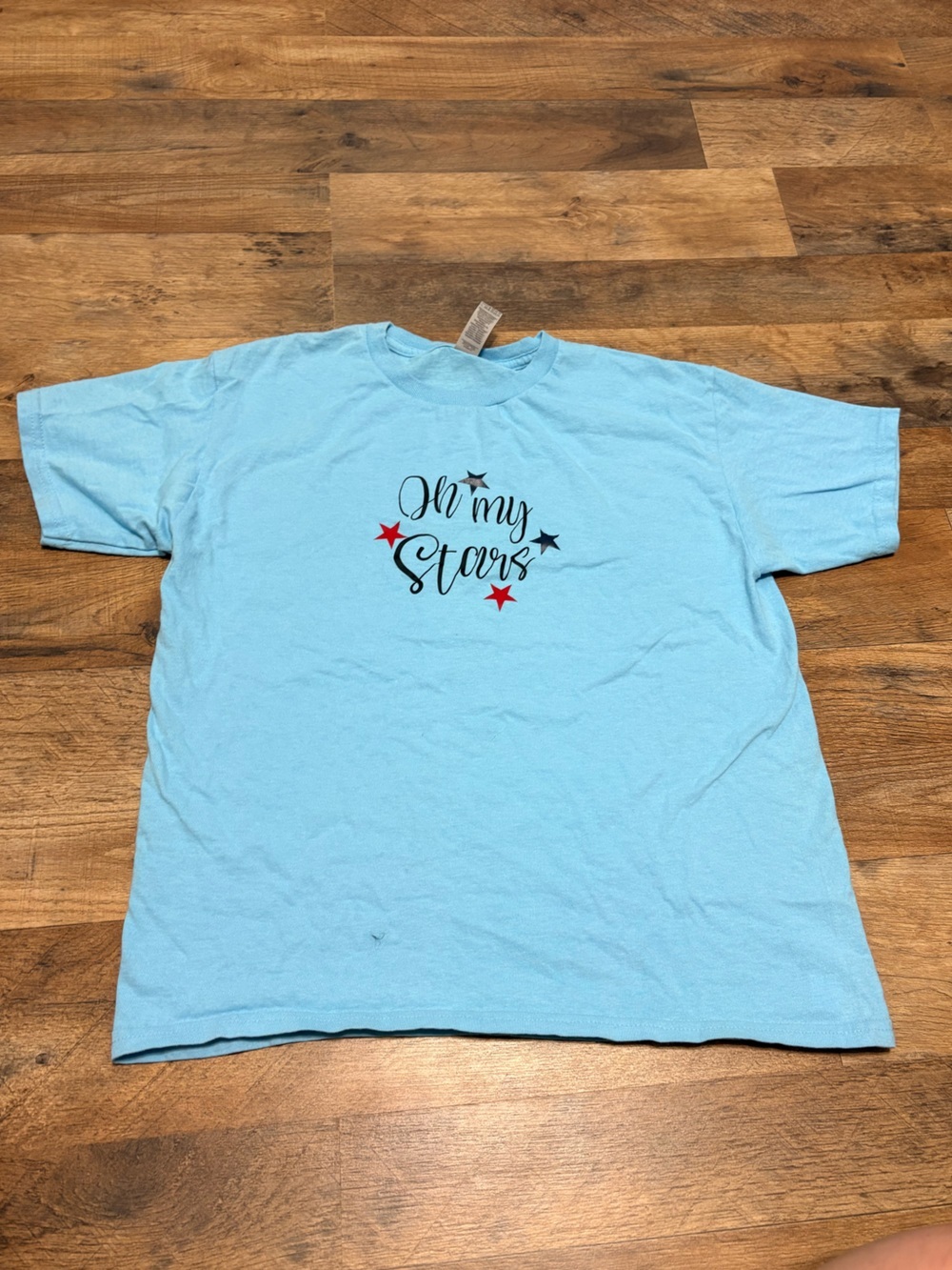Gildan Light Blue "Oh My Stars" Graphic Short-Sleeve Tee